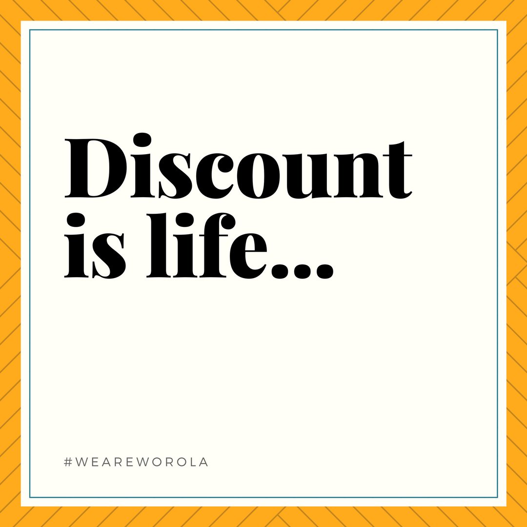 weareworola's tweet photo. Its all we are about..
#clearoutoldstock #realdiscounts #newweek #monday #weareworola #worola #discount #sales #Nigerian #designer #fashion #brands #wekeepmoving #fun https://t.co/TtAB2amr8J