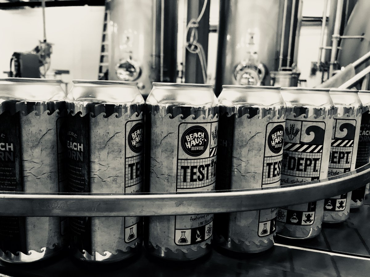 beachhausbeer's tweet photo. The guys work on the line today was impressive. Our latest Test Dept.™ NEIPA featuring Denali Hops is ready for release tomorrow. Starting at 12 Noon. #craftbeer @CraftBeerTrdng @craftbeerdotcom @NJCraftBeer @beertrekkie #drinkNJbeer #beachhaus #beachhausbrewery #workingtheline https://t.co/X08V9rng9B
