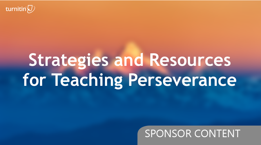 Are you talking to your students about perserverance? Start the conversation with help from <a href="/Turnitin/">Turnitin</a> #sponsorcontent bit.ly/2CUrsH6