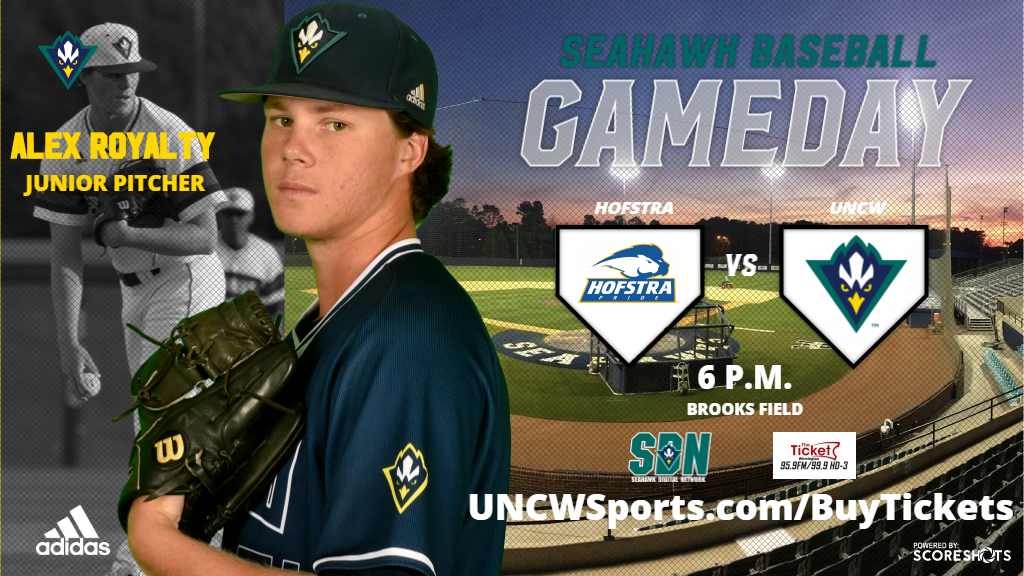 UNCWBaseball's tweet photo. It's @caasports play this weekend as #UNCW hosts @hofstrabaseball beginning on Friday at 6 p.m. ... Preview: https://t.co/nki6MPk5nU https://t.co/tiA6zuNUNN