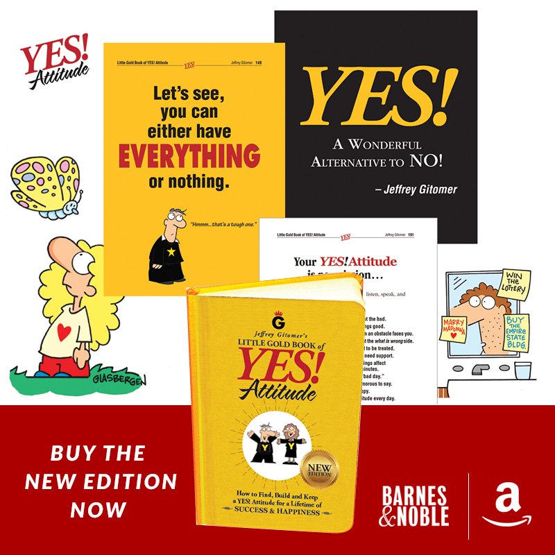gitomer's tweet photo. Learn 7.5 specific things you can do to maintain your intensity, drive, and commitment from The Little Gold Book of Yes! Attitude. Buy here ↙️  https://t.co/f6NSDRc4pQ https://t.co/LuhowyWhqO