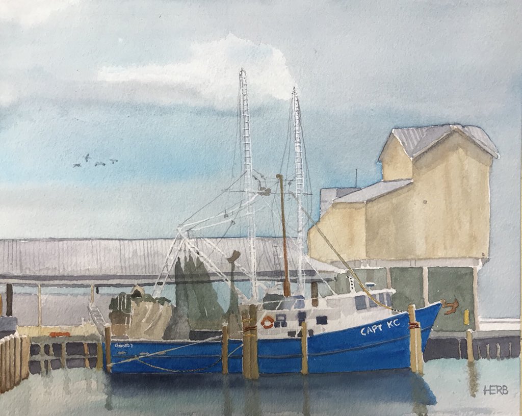 herbwilley's tweet photo. New artwork:
Capt. KC At The Pass
8x10 transparent watercolor
#captkcatthepass #captainkc #shrimpboat #fishingboat #passchristianms #mscoastlife #mscoastlifeart #boatsofbeachblvd https://t.co/NrT1qCiY07