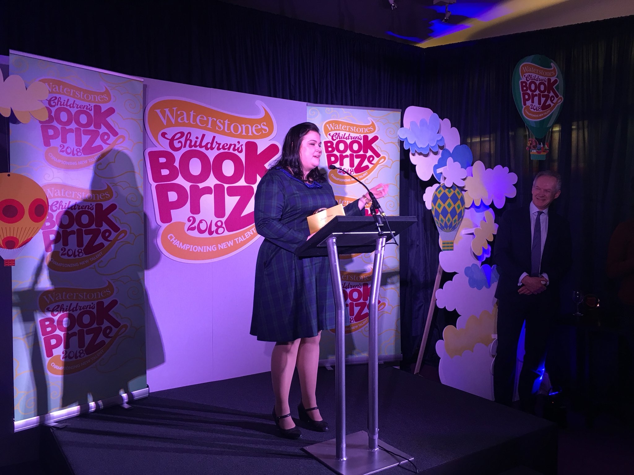 Waterstones on Twitter "Nevermoor author digressica accepts her award for the Younger Readers