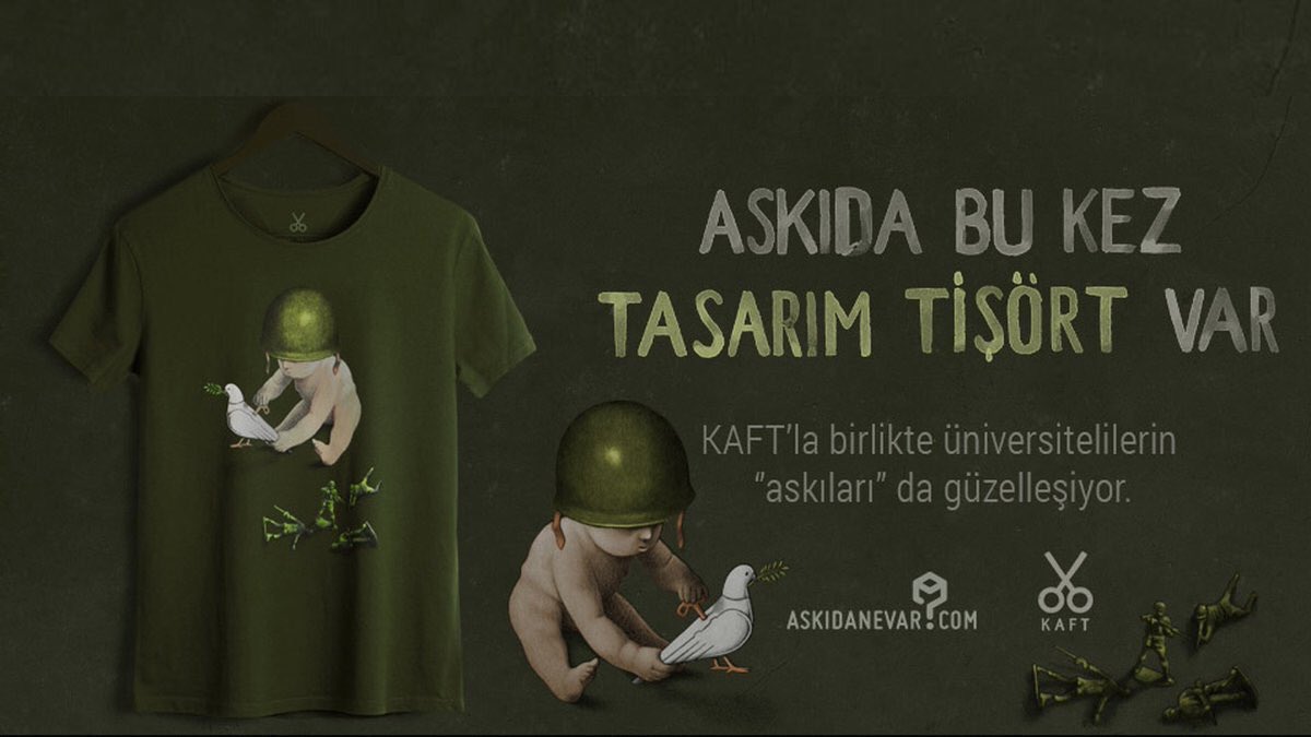askidanevar's tweet photo. Askıda tasarım Tişört var! @KAFTco desteğiyle 5 üniversiteliye hediye! Detaylar için: https://t.co/nPf04FJTqc https://t.co/YFwdExfBTJ