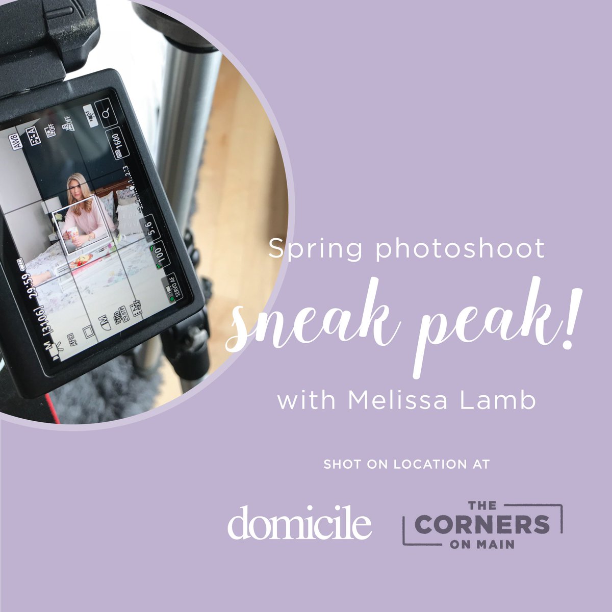 We'll be launching our spring campaign with <a href="/melissalambtv/">Melissa Lamb</a> next month! Thanks again to <a href="/readytodomicile/">domicile</a> for providing the beautiful location for our photo shoot at The Corners on Main.