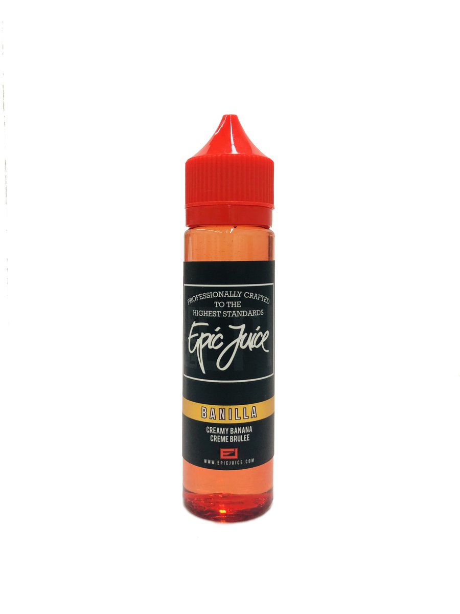 Banilla Shortfill 50ml E Liquid by Epic Juice is a perfectly blended mix of natural sweetness from a Brazilian Banana with a slight delicate French pastry topped off with a Madagascar vanilla bean.  £16.99
the-gourmet-eliquid-collective.com/banilla-short-…
