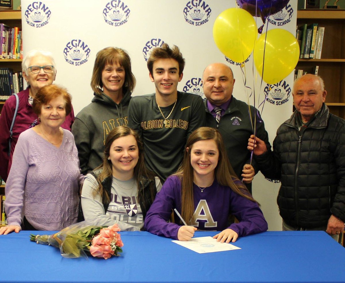 ReginaWarrenMI's tweet photo. Congratulations to Senior Elizabeth Cavataio! This afternoon, she signed her letter of intent to swim at NCAA Division 3 @albioncollege! All of us at Regina are so proud of you!     

@RHSSaddlefins @gobrits @AlbionSwimming https://t.co/1lY9tztjsg