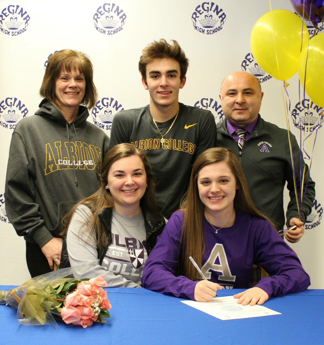 ReginaWarrenMI's tweet photo. Congratulations to Senior Elizabeth Cavataio! This afternoon, she signed her letter of intent to swim at NCAA Division 3 @albioncollege! All of us at Regina are so proud of you!     

@RHSSaddlefins @gobrits @AlbionSwimming https://t.co/1lY9tztjsg