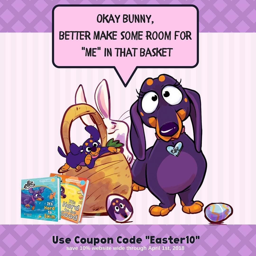 Honestly, would you rather have a plain, old bunny or a super cute, cuddly, #purplewienerdog in your Easter basket? 
Hands down, I’d rather have the #purplewienerdog!  🐾💜🐾 @EllieWienerdog 
Check out the savings and personalized 'pawtographed' options buff.ly/2FXrLTL