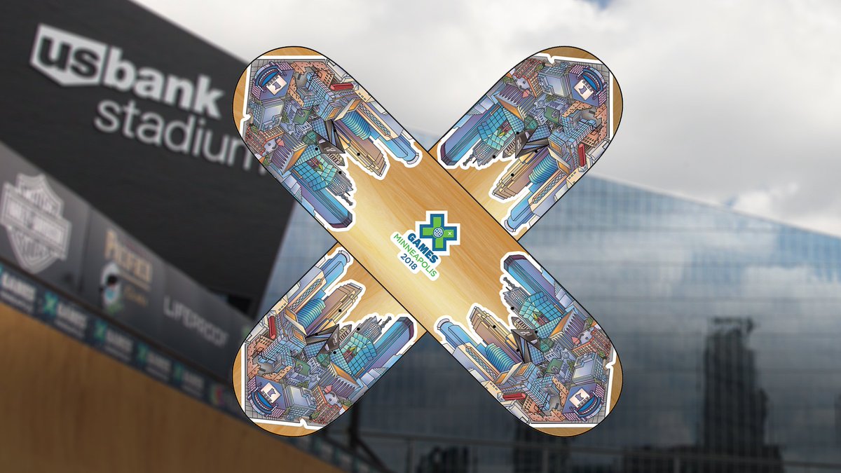 usbankstadium's tweet photo. Congratulations @MRWCreations! The winner of the @creativeallies skate deck design contest for #XGames 2018! Buy it now at https://t.co/bzUcMwytQr or at the @XGames July 19-22! https://t.co/v0RkPPE3gm