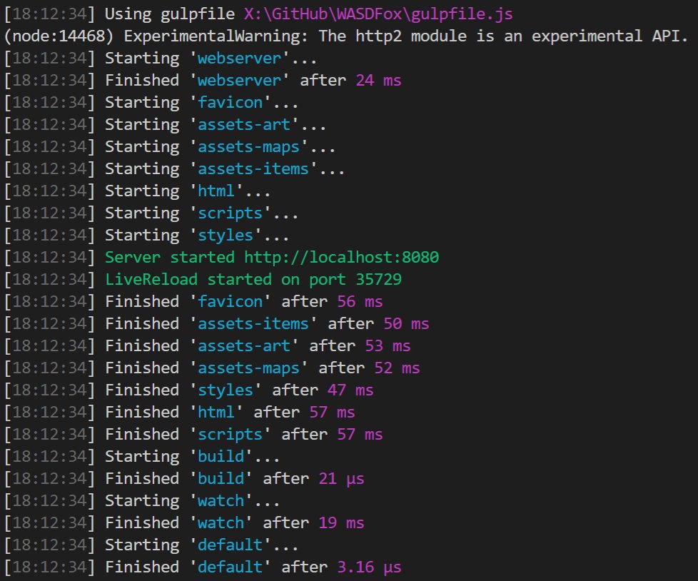 FoxCouncil's tweet image. So, I'm going to talk about my progress on WASDFox a stupid but awesome but dumb but my own little web based RPG.
I use #gulpjs gulpjs.com, cause; that's why.
I also use, #sass sass-lang.com, cause.
github.com/FoxCouncil/WAS…
#foxProblems #furrydev #webdev