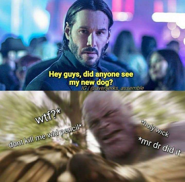 John Wick Thanos Dog Meme