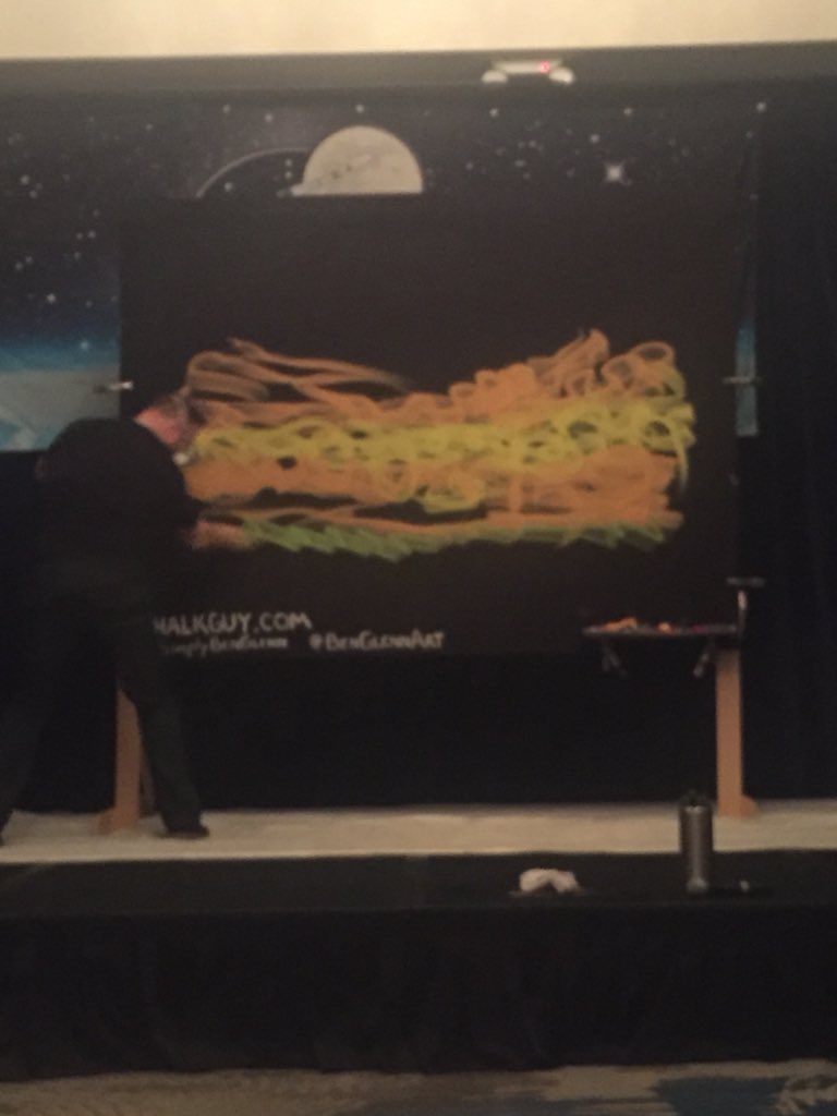 FloridaFBLA_PBL's tweet photo. .@simpleadhdxpert’s latest chalk creation is starting to take shape! #flpbl2018 #floridafblapbl https://t.co/ORzDKXMSLW