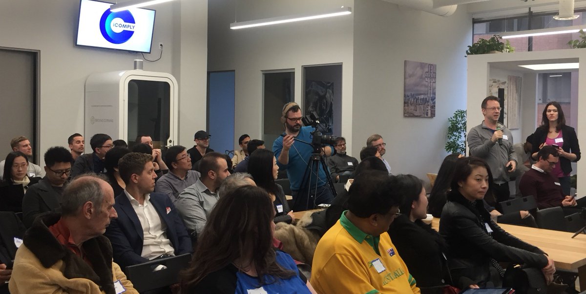 icomplyis's tweet photo. Our amazing events wouldn't be possible without the dedicated group of attendees...thank you for coming out tonight and bringing your thought-provoking questions for our panel! @TheProfileVan @Exvera @DailyHive @ESLcoin https://t.co/Xsrin9b1Se