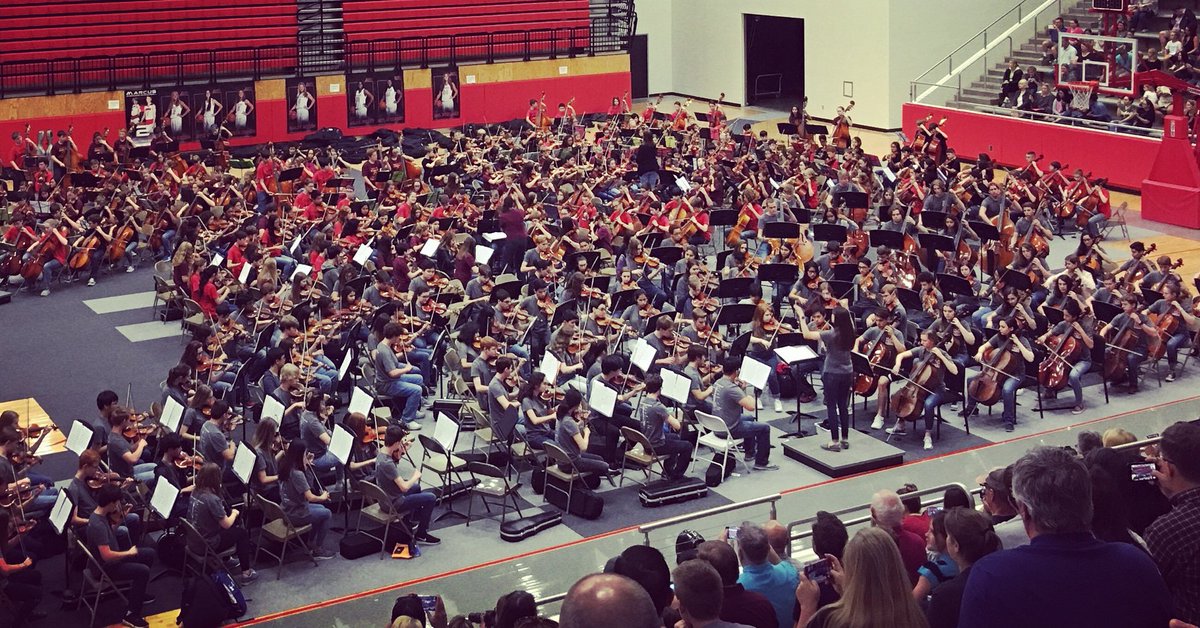 Marcus Cluster Concert done!!! 425 6th-12th graders making music together!! #orchestra #BeyondBMS #MusicEducation