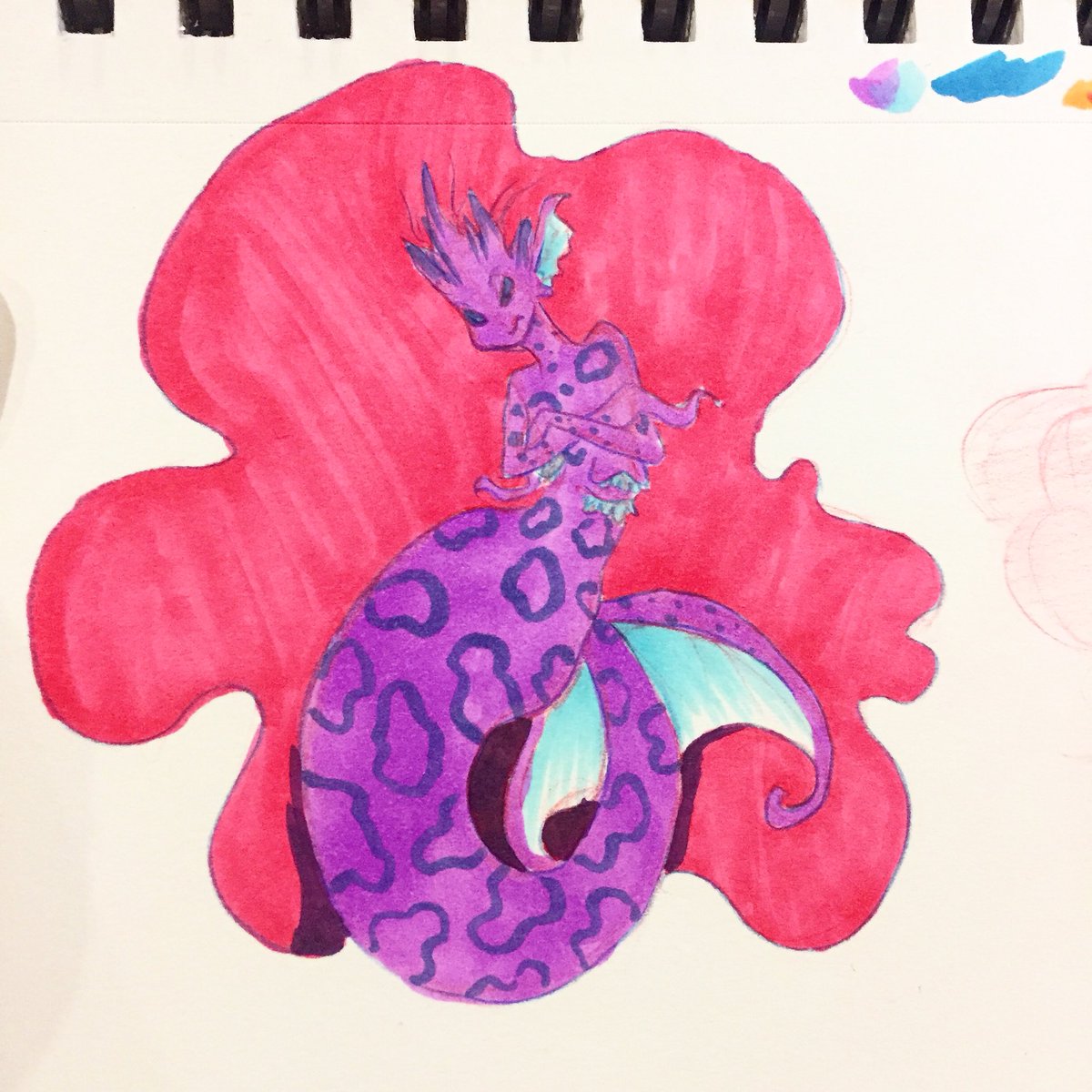 XimeniChuArt's tweet photo. Lo importante no es el resultado, sino el aprendizaje ;3 #ximenichuart #mermaid #copicmarkers https://t.co/vWqd9Y1jvZ