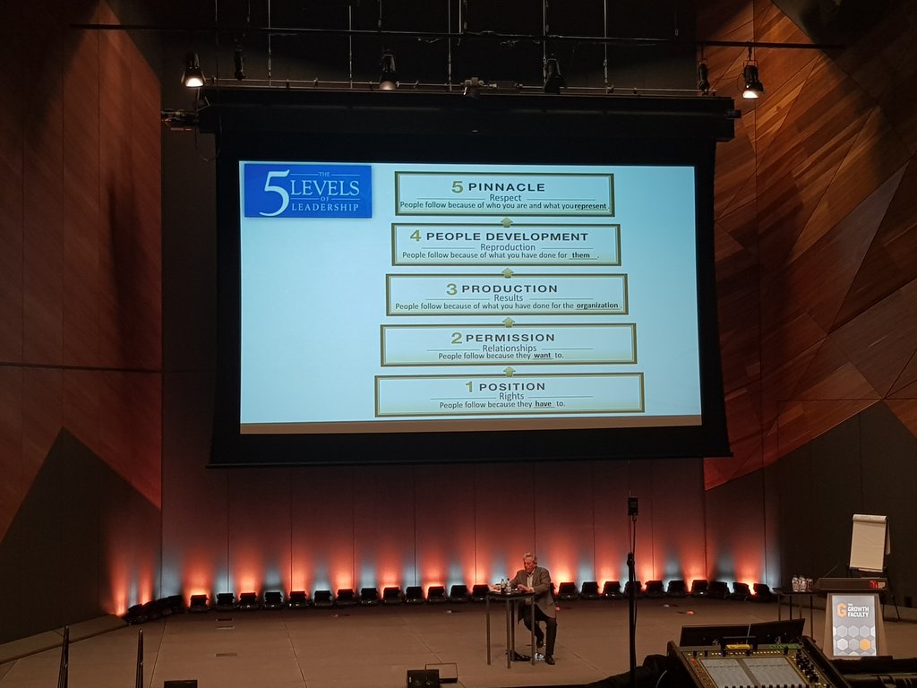 nicokemp's tweet image. The 5 Levels of Leadership with @JohnMaxwellTeam #PeakPerformance18