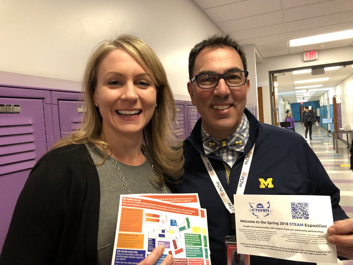 aapscolligan's tweet photo. Look who I ran into at #A2STEAM expo @TPachera @A2STEAM Come join us 5-7pm. https://t.co/zpNIV23K2G