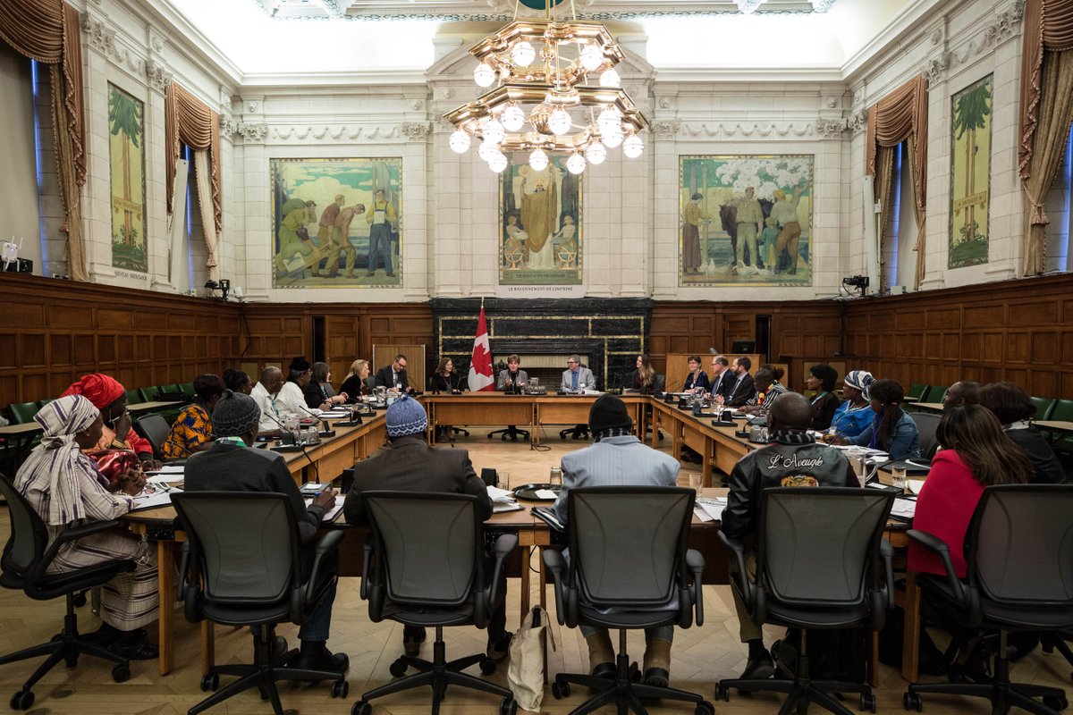 DevCanada's tweet photo. La ministre Bibeau a discuté de la sécurité alimentaire et du renforcement du pouvoir des femmes à travers le développement agricole ce matin avec @UPA_DI et des leaders d’organisations professionnelles agricoles d'Haïti et d'Afrique https://t.co/6S43mlRQTu
