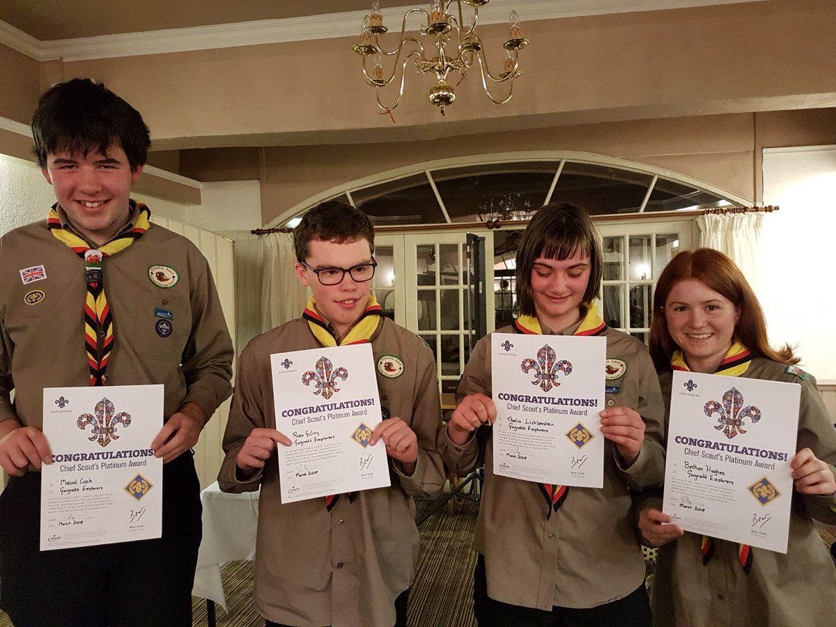 ScoutsCymru's tweet image. Great night with Bangor Explorers, who have received their Chief Scout Platinum Awards tonight following a presentation on their recent Trip to Ethiopia. Da Iawn! #skillsforlife #iscoutcymru