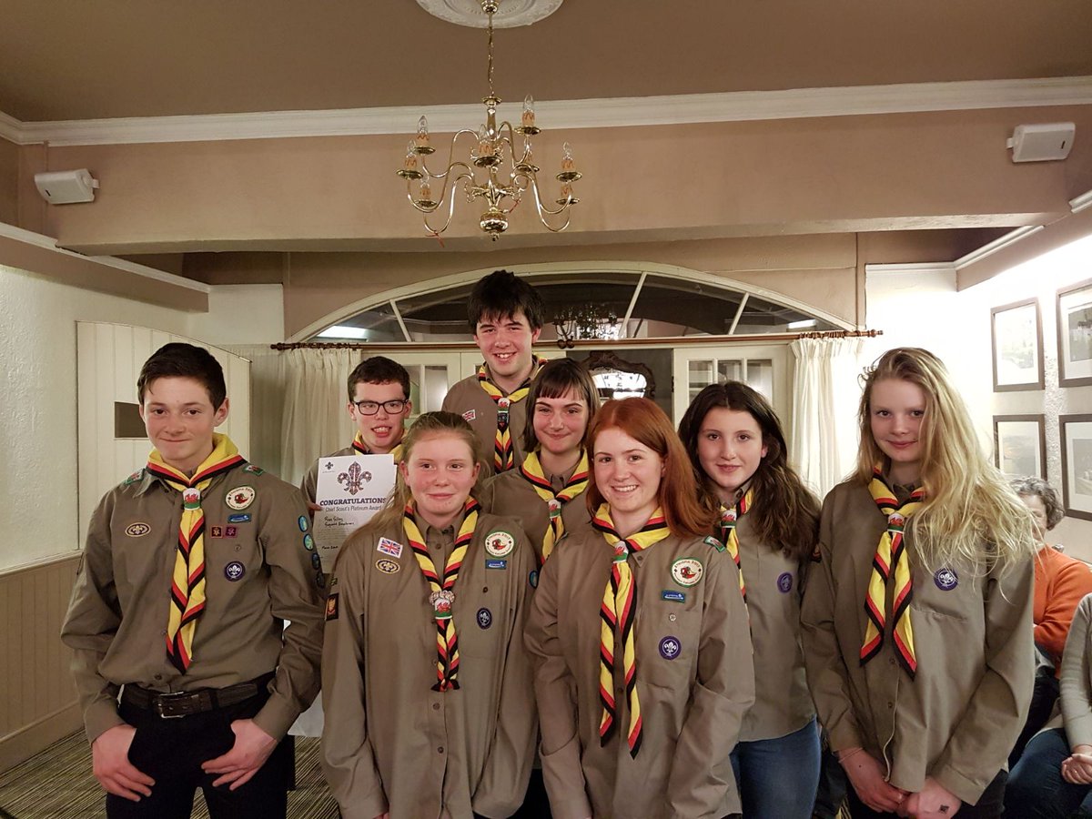 ScoutsCymru's tweet image. Great night with Bangor Explorers, who have received their Chief Scout Platinum Awards tonight following a presentation on their recent Trip to Ethiopia. Da Iawn! #skillsforlife #iscoutcymru