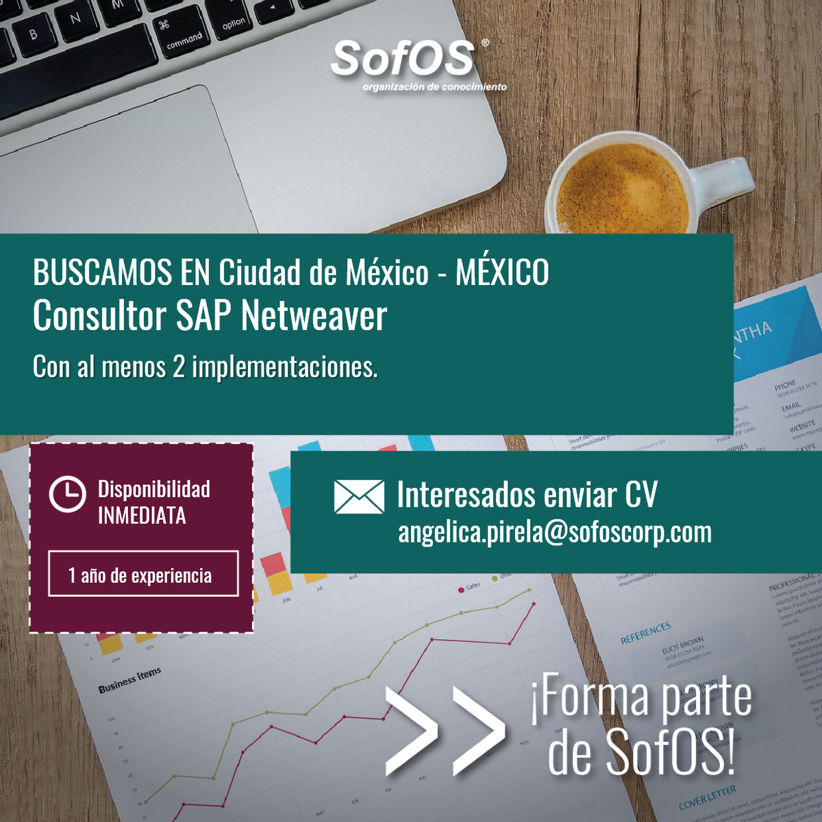SofosComunica's tweet photo. #OfertaLaboral: Buscamos Consultores SAP Netweaver en #CDMX. Interesados enviar CV a angelica.pirela@sofoscorp.com. Somos SAP a tu medida #TeamSofOS #Empleo https://t.co/UYKWHN2Ymp