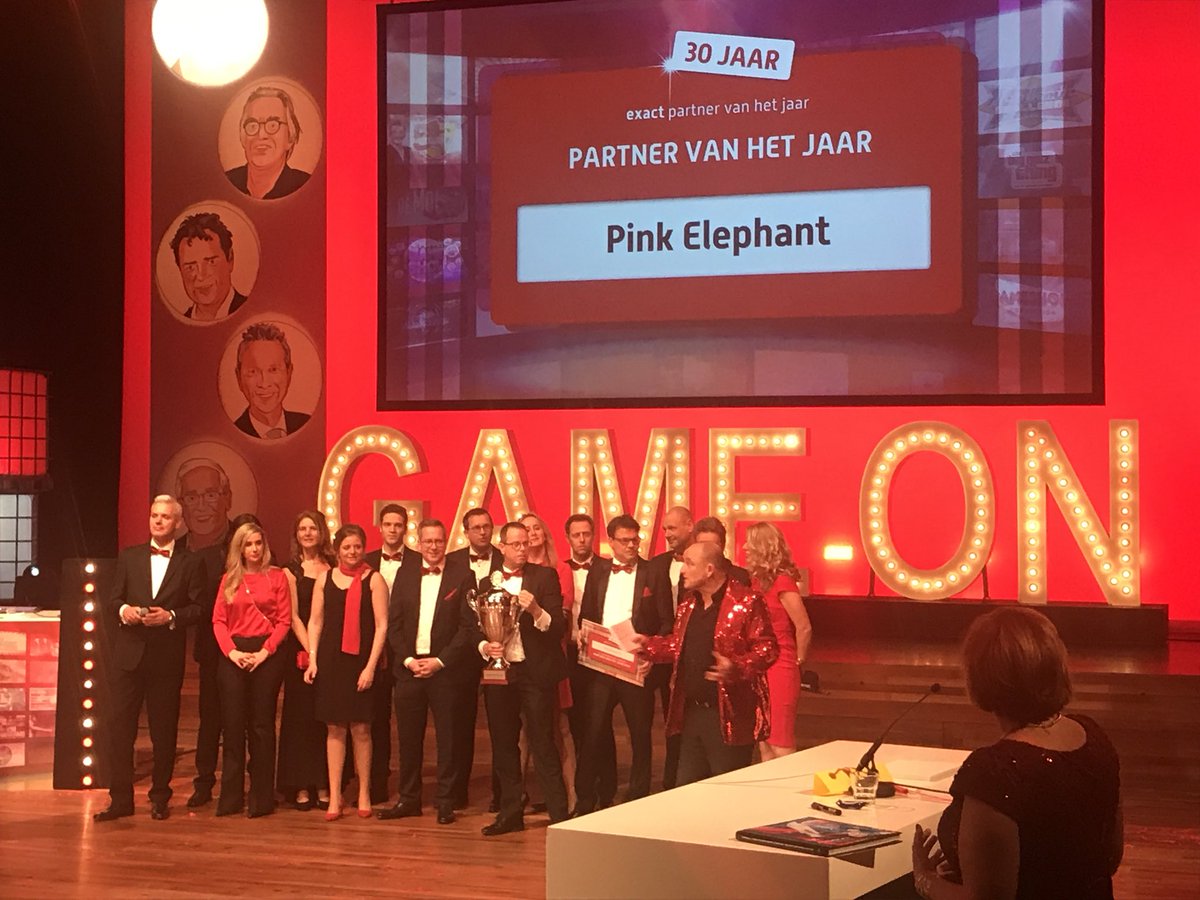 JarnovHurne's tweet photo. En de #exactsoftware partner van het jaar is bekend: @PinkElephantNL ! Congrats! https://t.co/RqpovO3STf