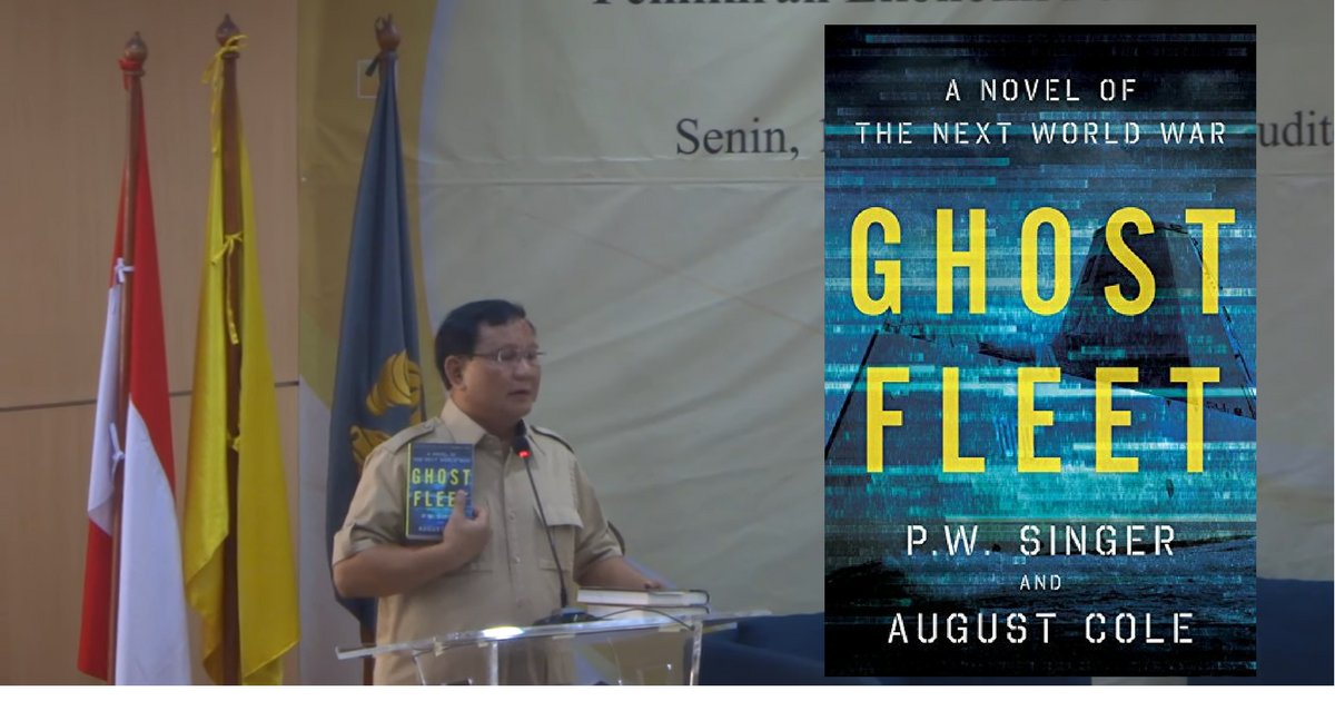 sekyulover2's tweet photo. The ‘study’ Prabowo said predicted Indonesia would dissolve by 2030 is actually a sci-fi techno-thriller called 'Ghost Fleet' | Coconuts Jakarta https://t.co/ivu7aCYqtm by #andradiansyah69 via @c0nvey https://t.co/URXgzZ62vh