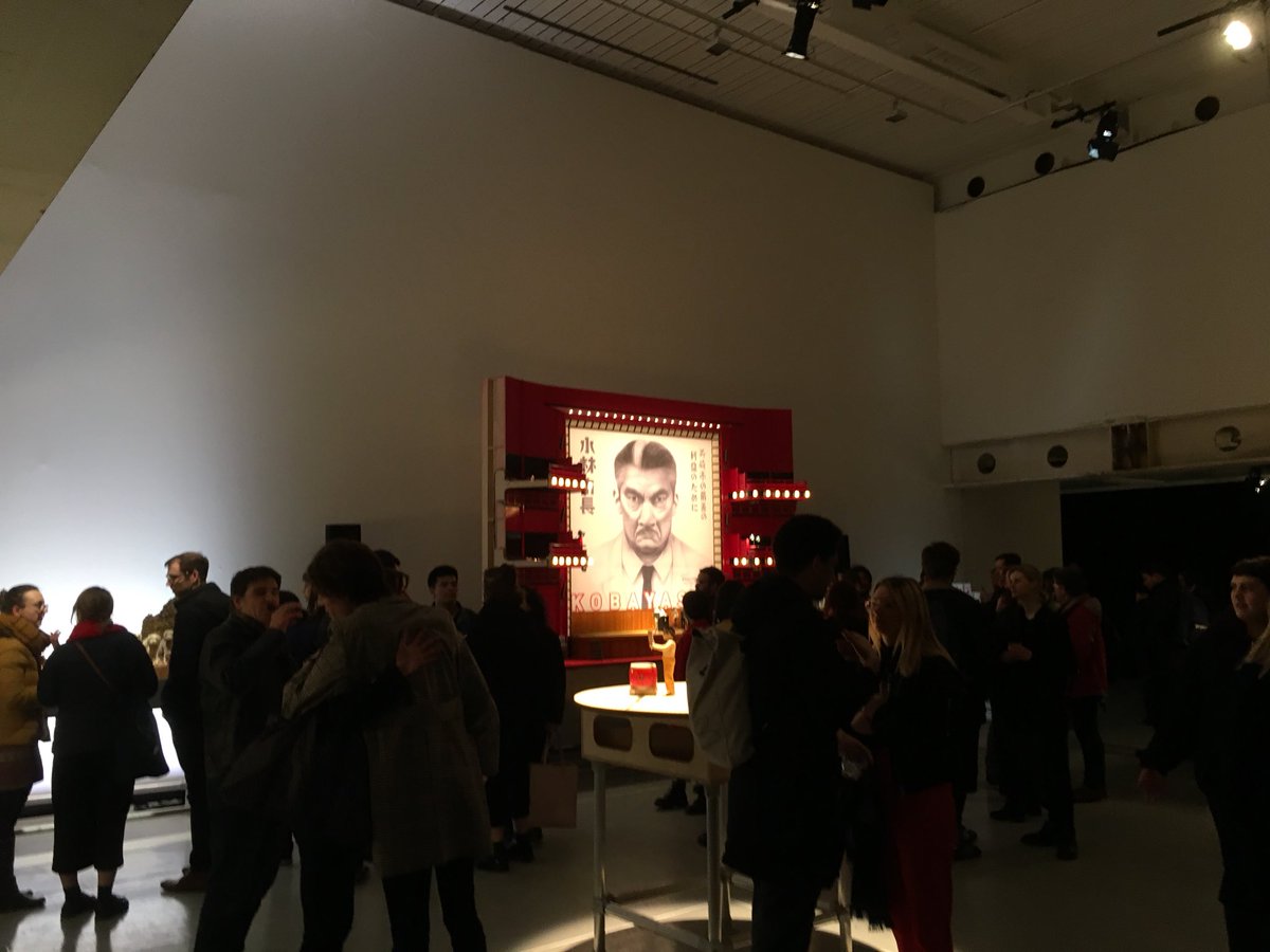 mpgaskell's tweet image. At private view of sets from #wesanderson #isleofdogs great to see my Kobayashi drawing in its set