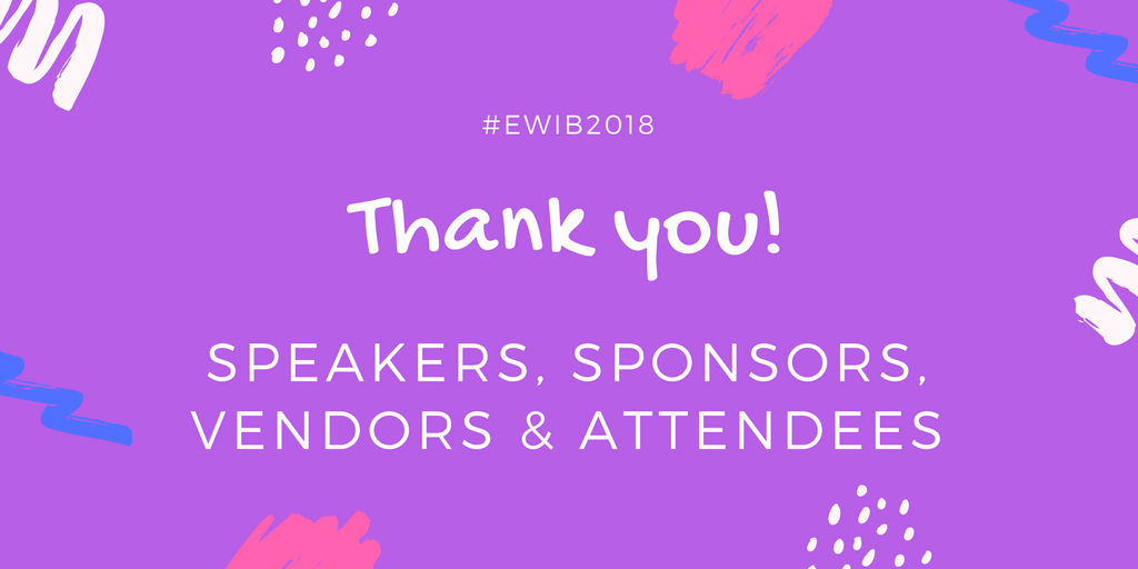 NC_EWIB's tweet photo. What an amazing day! Thank you to our speakers, sponsors, vendors and attendees who made the 2018 Empowering Women in Business Conference possible! #EWIB2018 https://t.co/gwtnzYv9vJ