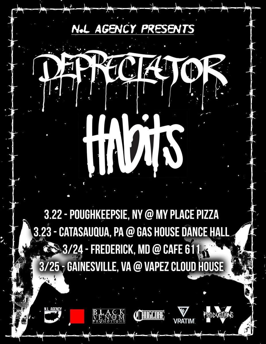 This starts today. Go support the Habits boys as they spend the next few days with Depreciator.