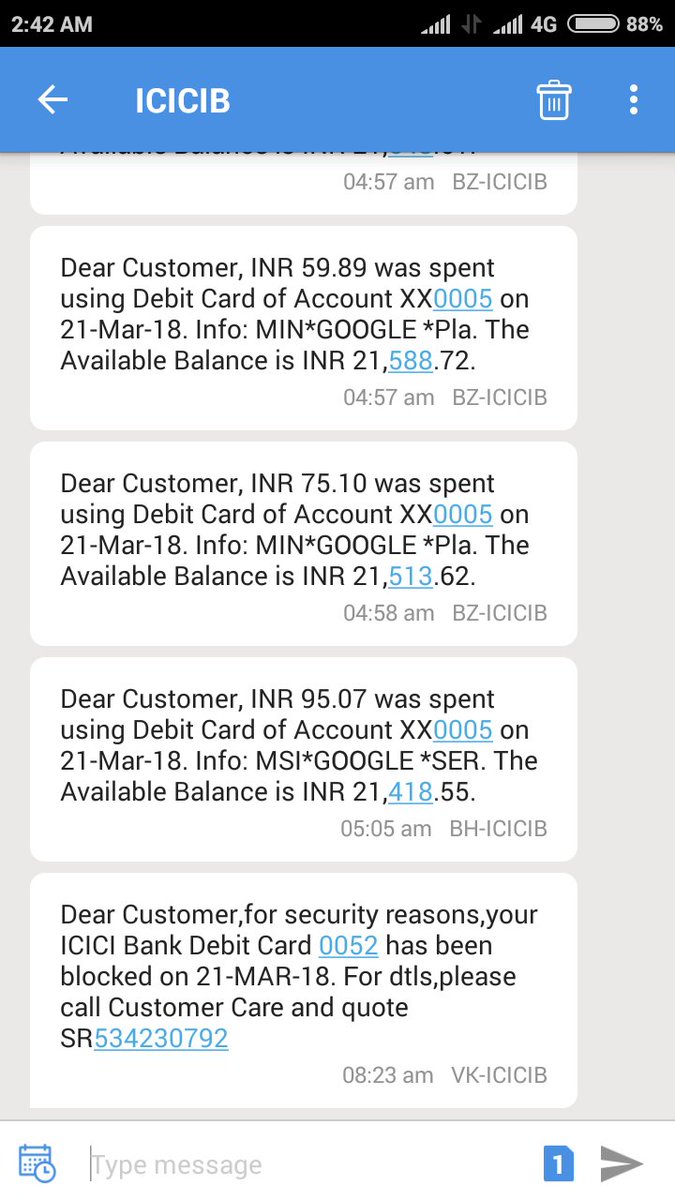 SComputingServi's tweet photo. @ICICIBank_Care @ICICIBank Respond to the query arised against trns on 21/03/2018 without our intervention for which u raised SR534230807. https://t.co/EIYUGYbqYy
