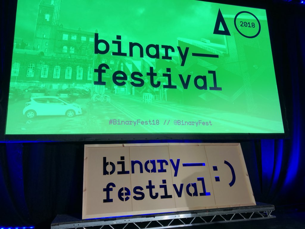 AndyCKent's tweet image. And finally a MASSIVE thank you to @jancarlyle, @Ceri_Scouse, Helen Sharp, Emma Turnbull, Chloe Young and @DomAspey for making @BinaryFest run so smoothly! You’re all wonderful #binaryfest18