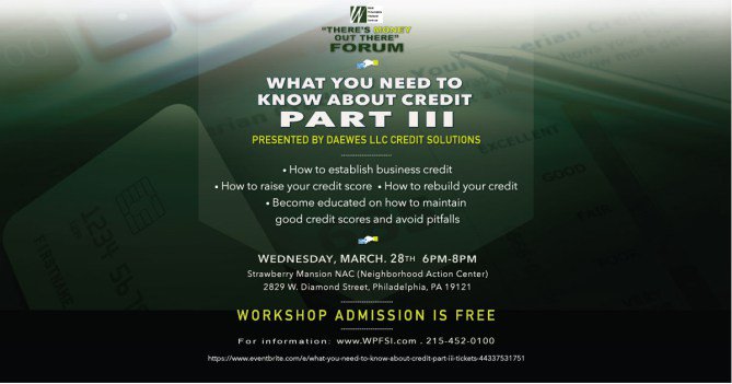 VestedIn_org's tweet photo. Is your #credit shaky? If YES, you know it's hard to get the things you want/ need without good credit. No worries... WPFSI & DaeWes Credit Solutions, LLC have the hookup. Register now for FREE #CreditWorkshop, https://t.co/gzQbhMMeU5 https://t.co/ZhbQWjWw36