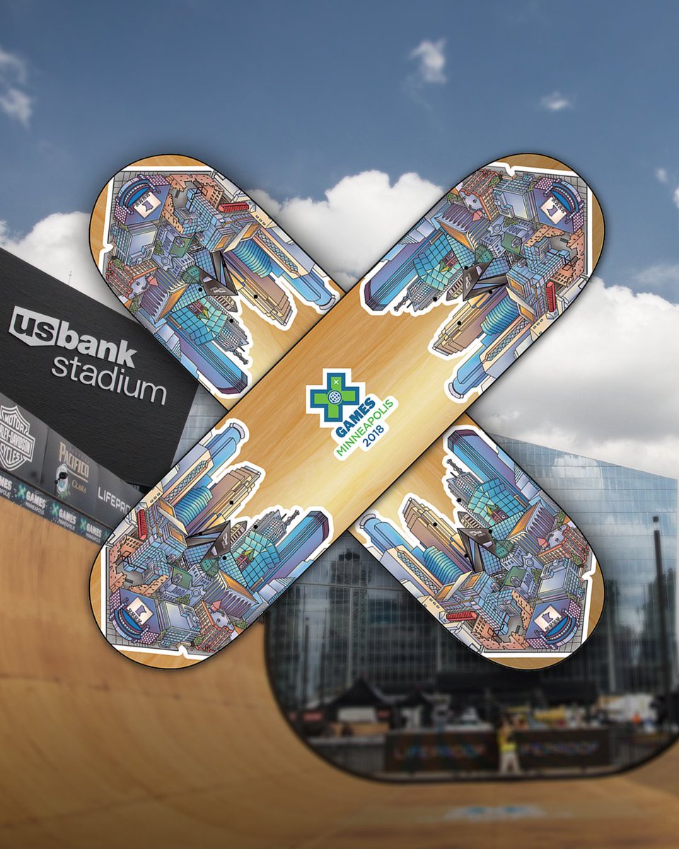 XGames's tweet photo. .@MRWCreations is the winner of our @creativeallies skate deck design contest for #XGames Minneapolis 2018!

Purchase it at @usbankstadium, July 19-22 or https://t.co/WWzFr4FtBM! https://t.co/7QQNm2pJOd
