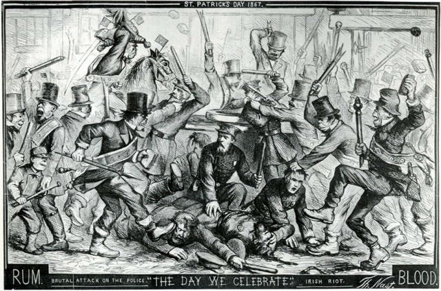 One could compare British rule in Ireland with a similar form of “white” oppression of Indigenous and Black Americans, but Irish immigrants fleeing persecution learned to SPREAD racial oppression in their adoptive country as a part of “white” American assimilation.Unfortunate.