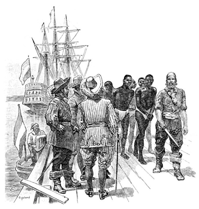 When the first Africans arrived in VA in 1619, there were no “white” people there with them, but “British” people.According to colonial records, there wouldn’t be “white” people there for another 60 years.The hands of imperialism extended from ETHNO-STATES; not RACIAL groups.