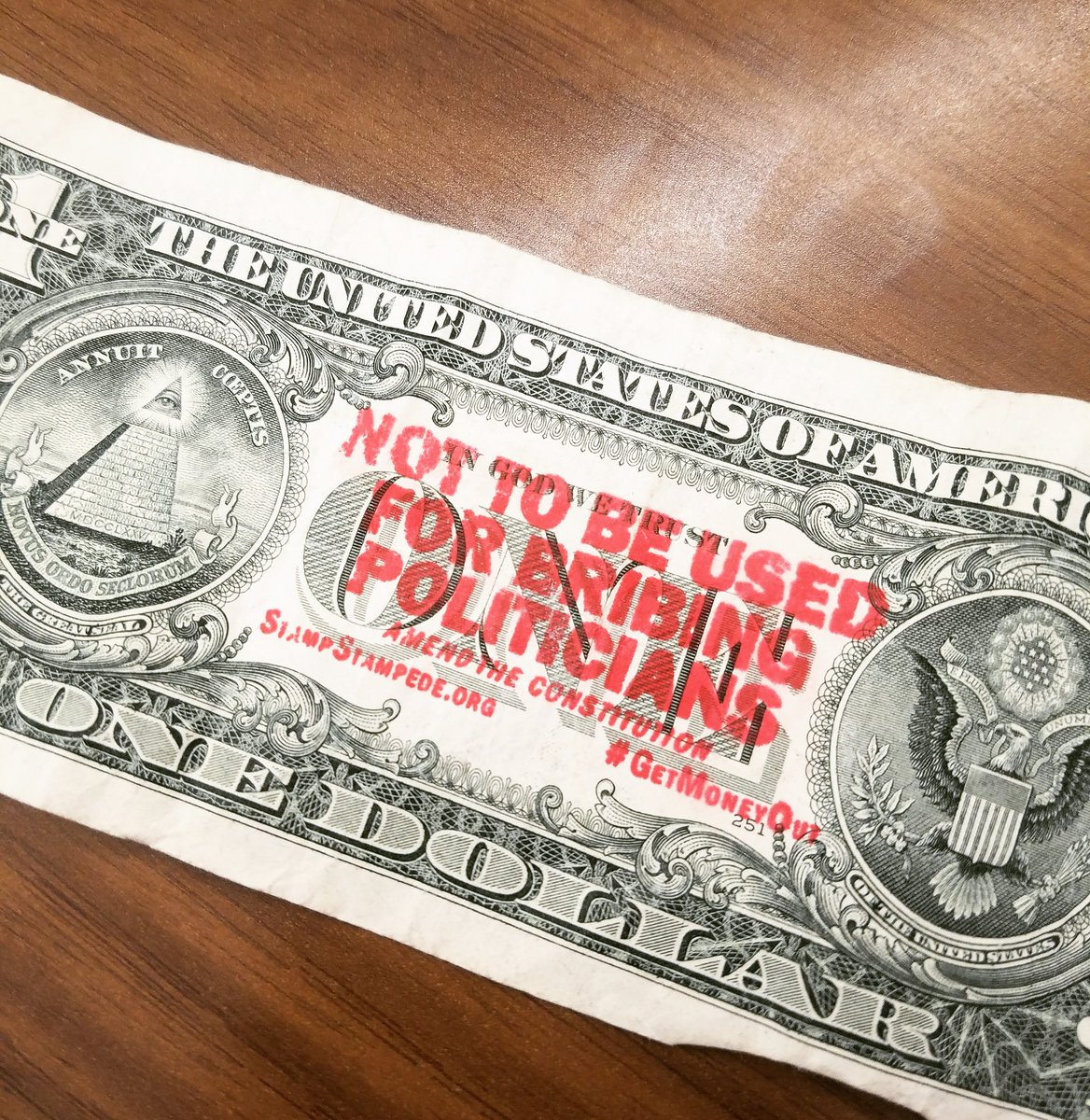 flashtyn's tweet photo. Never saw a dollar bill I liked more! Thank you @StampStampede. #GetMoneyOut https://t.co/ndqO7vwBgh