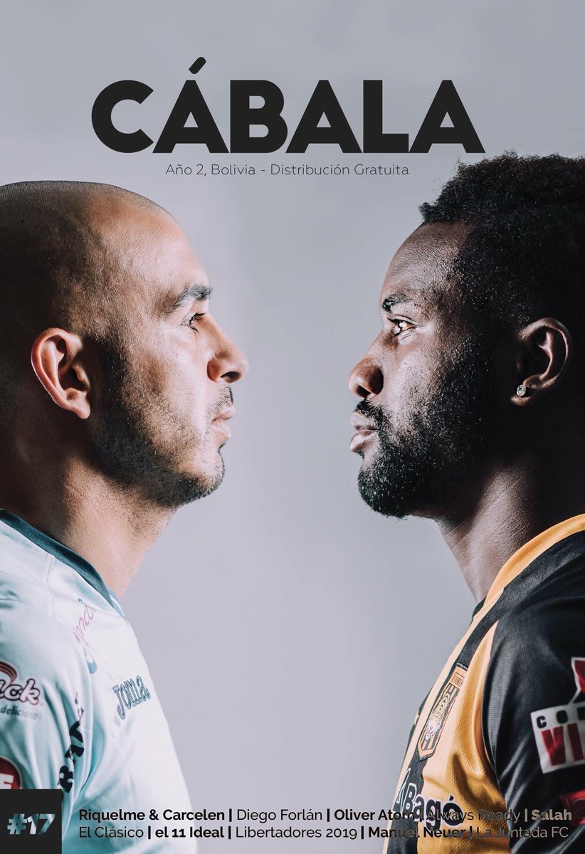 #CÁBALAes empezar a calentar el próximo Clásico del 8 de abril juntando a Marcos Riquelme y Edison Carcelen; referentes del Tigre y Bolivar en nuestra edición Nro. 17!
Lea más en: 
revista-cabala.com/2018/03/21/17/
Foto: Michael Dunn Foto
#Bolívar #TheStrongest #Fútbol #Bolivia