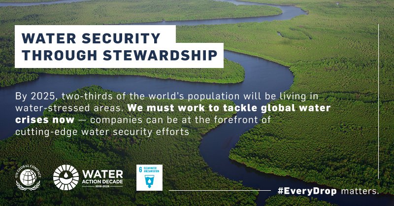bubabukarica's tweet photo. Business can help address critical social, economic and environmental aspects of water &amp; sanitation. Together w/ UN @globalcompact, let's take #WaterStewardship action because #EveryDrop matters: https://t.co/h5KsYQ9ONx https://t.co/fSxSGPXo9L