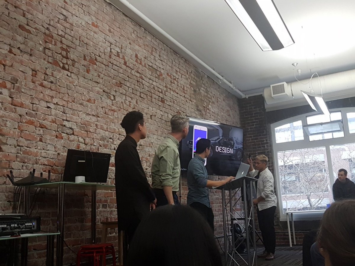 JonoSue's tweet image. Always great to be at #LHLDemoDay. This Moody app has got the audience in a great mood. Very cool! @lighthouse_labs