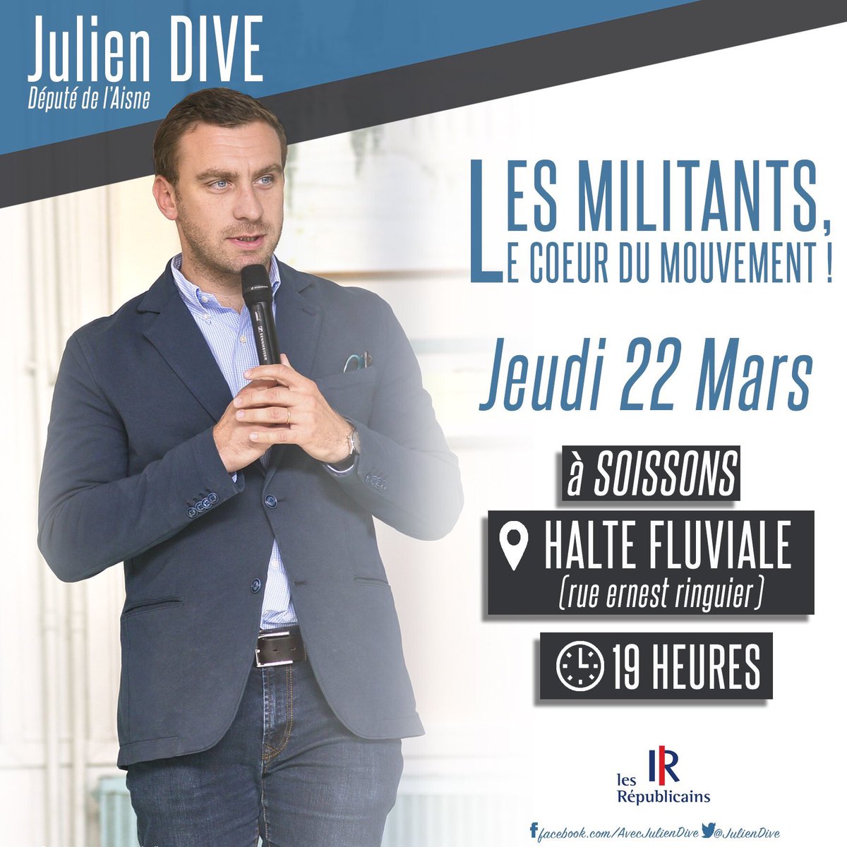 JulienDive's tweet photo. Très heureux de retrouver ce soir les militants @republicains02 de la 4ème à #Soissons. Pouvoir d’achat, sécurité, éducation, ... autant de sujets de fond pour réécrire le renouveau de la fédération. #LR02 https://t.co/jCNi0uUsuh