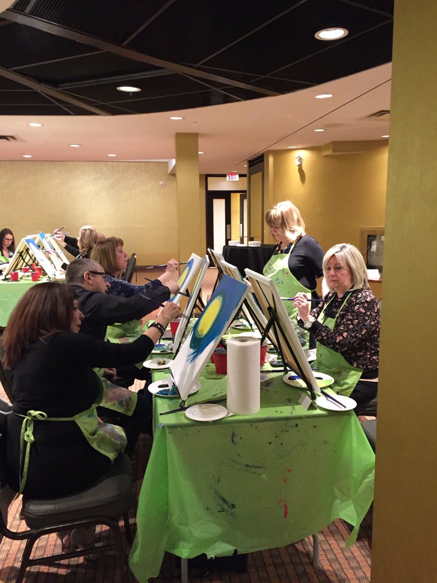 BMlotek's tweet photo. Great launch to OMLTA. #paintingwithpearson https://t.co/RknvKOXlyY