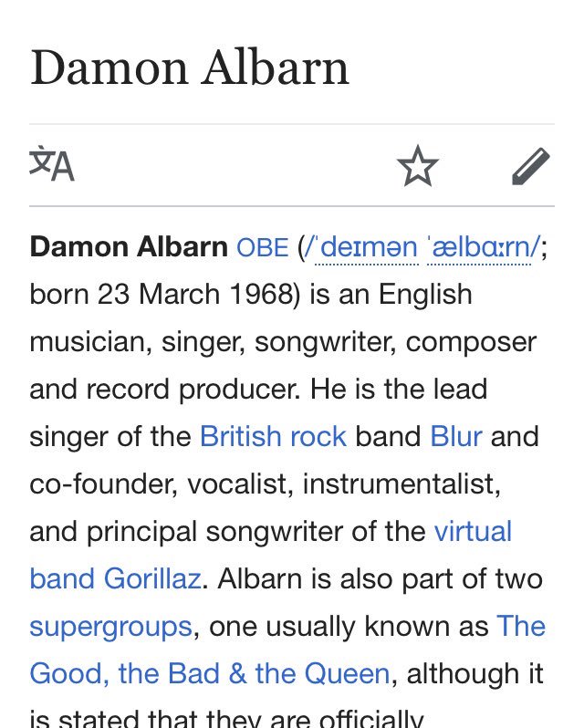 Happy Birthday Damon Albarn!  