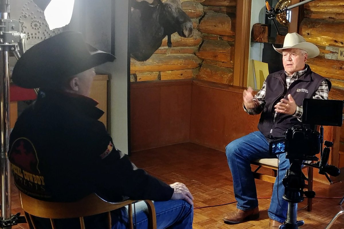 YcmCty's tweet photo. Wrapped up today's Corky Schwend interviews with sponsor David Reisig. Keep an eye out for the upcoming episode of Special Cowboy Moments on @OfficialRFDTV! And if you're in the market for some cattle, don't miss Reisig Cattle's sale on April 7th! https://t.co/YSgk3sPhk2