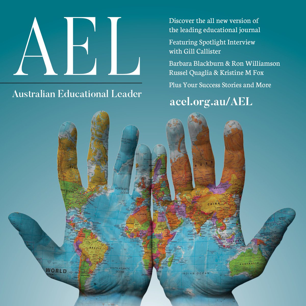 .<a href="/acelaustralia/">ACEL</a> presents the all new Australian Educational Leader Journal - Out Now featuring Barbara R. Blackburn, Ron Williamson, Russell J. Quaglia, Kristine M. Fox,<a href="/GillCallister/">Gill Callister</a> plus book reviews, success stories and more. Discover AEL today.
acel.org.au/acel/ACELWEB/P…