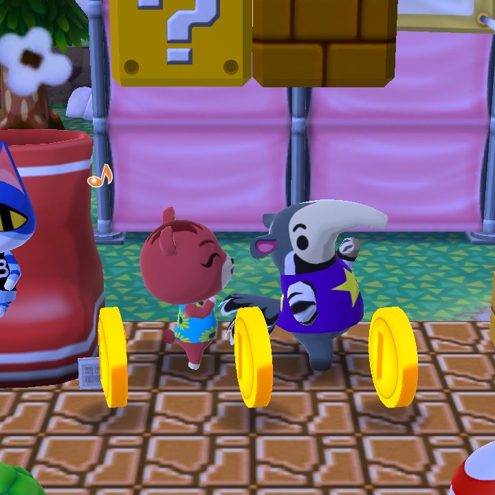 SyrSci's tweet photo. Fun with the floating blocks. #AnimalCrossing #PocketCamp #MarioCrossover https://t.co/wijEw6TaaZ