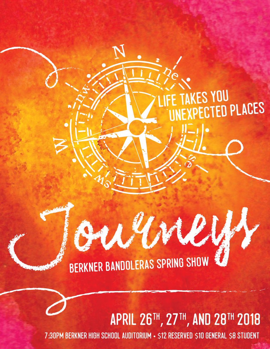 BerknerBandos's tweet photo. save the date!! come take a journey with the bandoleras at their spring show April 26th-28th🎟 https://t.co/hxEzAxWriB