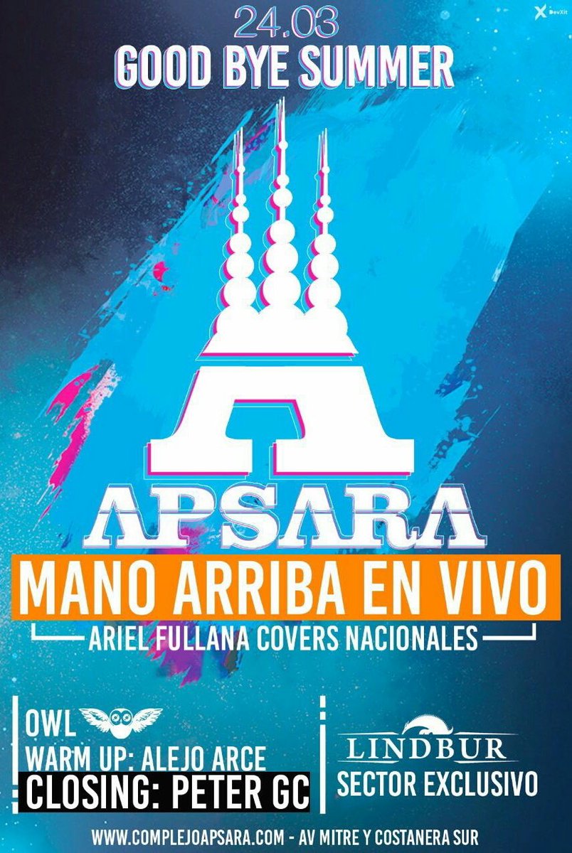 OficialZeta_'s tweet photo. GOOD BYE SUMMER 🎉
🎤 @ManoArriba_
SHOW EN VIVO !
• #Lindbur 👇
🎸 ARIEL FULANA
Covers de Rock Nacional
• #OWL 🎧
Sector Electrónico!
Alejo Arce / Peter GC
SALÍ TEMPRANO ❗ https://t.co/xrkgSGZEDa