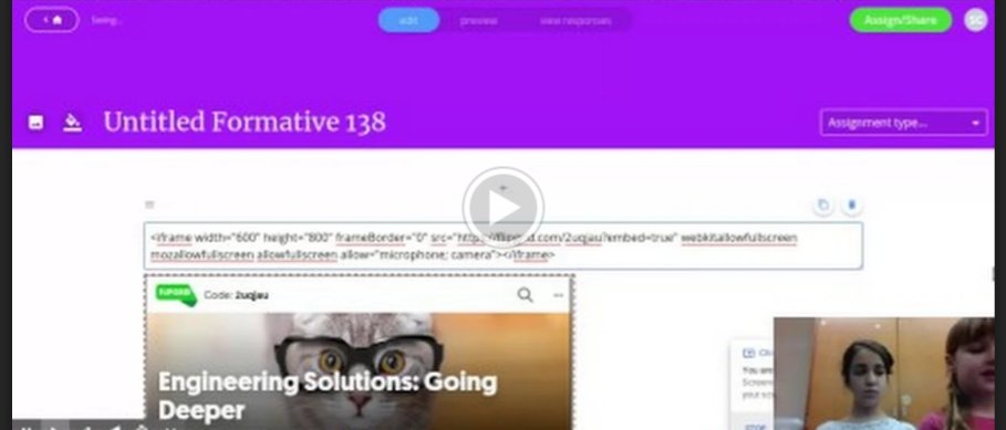 SusanCast7's tweet image. #goformative My Ss made a screencastify to explain how to app smash formative and flipgrid! drive.google.com/file/d/1Uf-ZIT…  #bettertogether